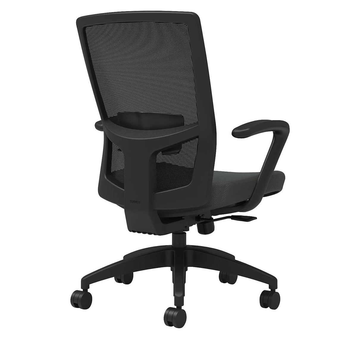 Fabric Task Chair Adjustable Lumbar Fixed Arms D435362