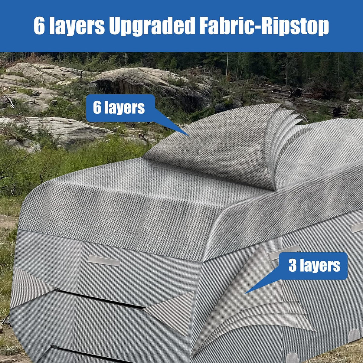 6 Layers Windproof UV Resistant RV Cover 27'1''-30' M7620