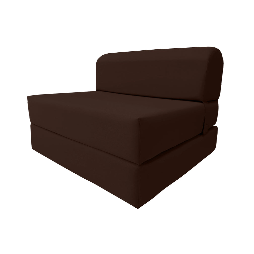 Brown Folding Foam Sleeper Chair Y531