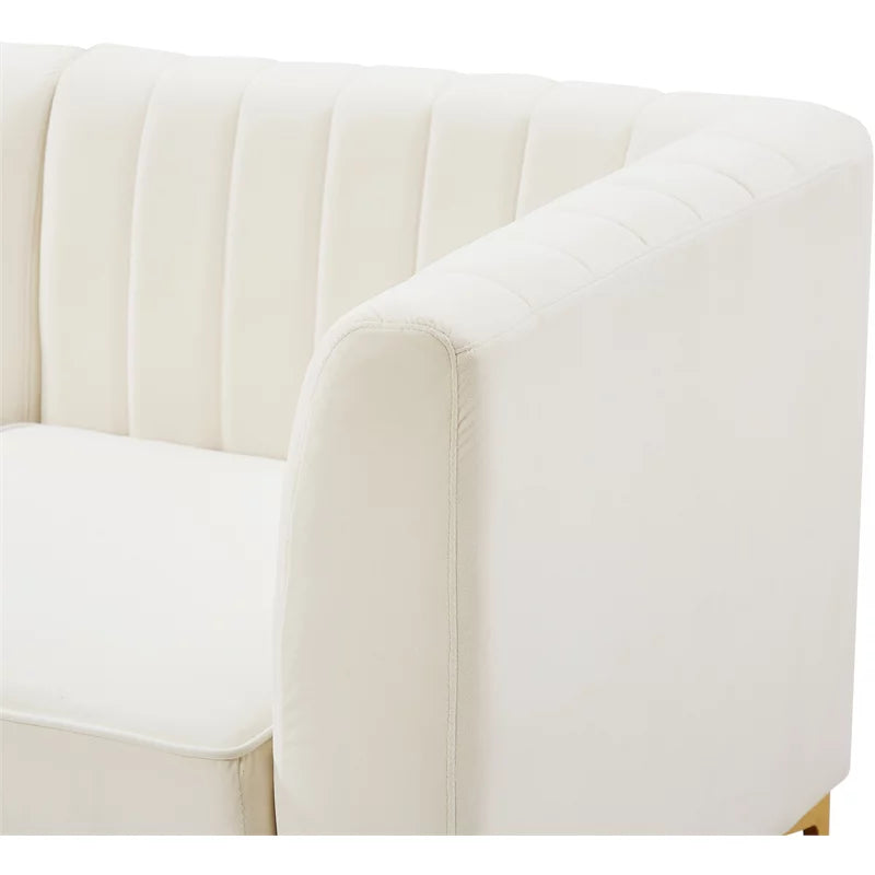 Cream Velvet Modular Sofa T70464