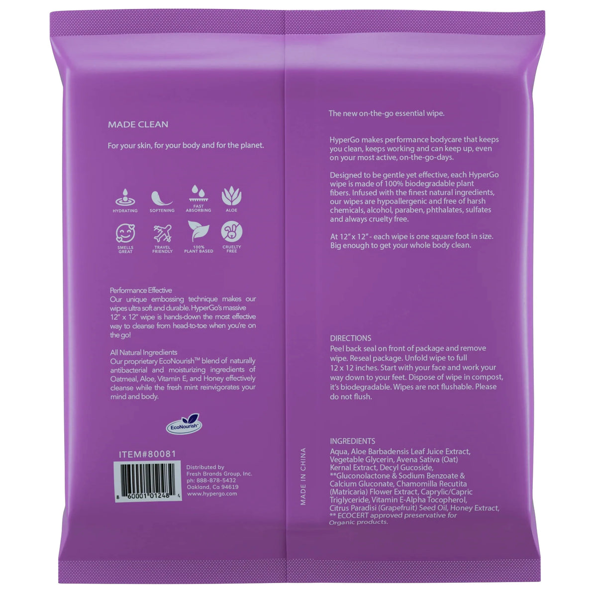 Lavender Body Wipe 20 Count 2 Pack T107447