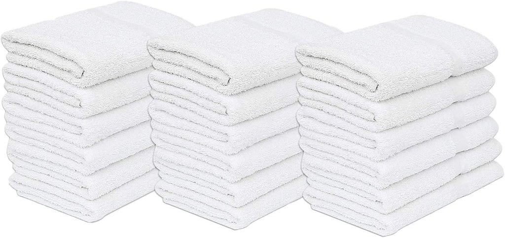 120 Pcs White Cotton Blend Bath Towel 24x48 Inch B578405