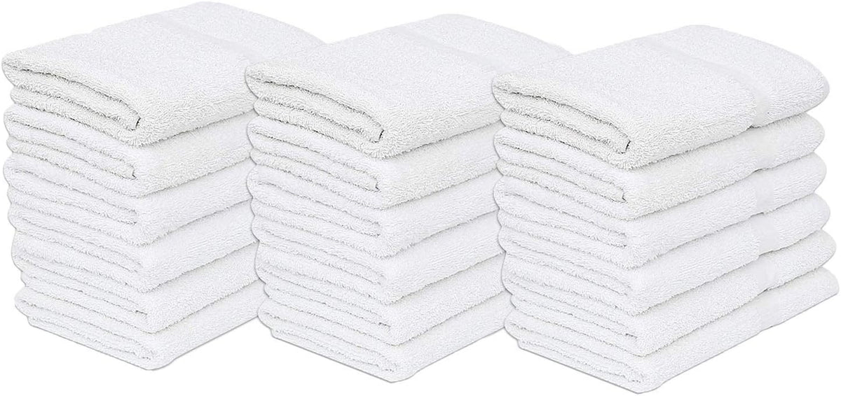120 Pcs White Cotton Blend Bath Towel 24x48 Inch B578405