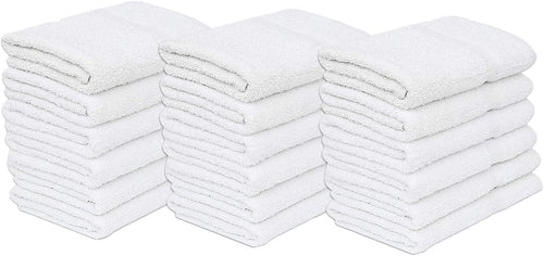 120 Pcs White Cotton Blend Bath Towel 24x48 Inch B578405