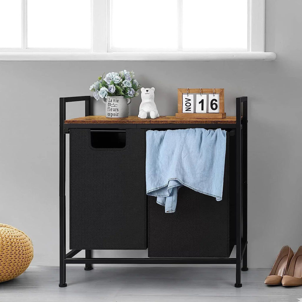 Laundry Hamper with Top Shelf U40342
