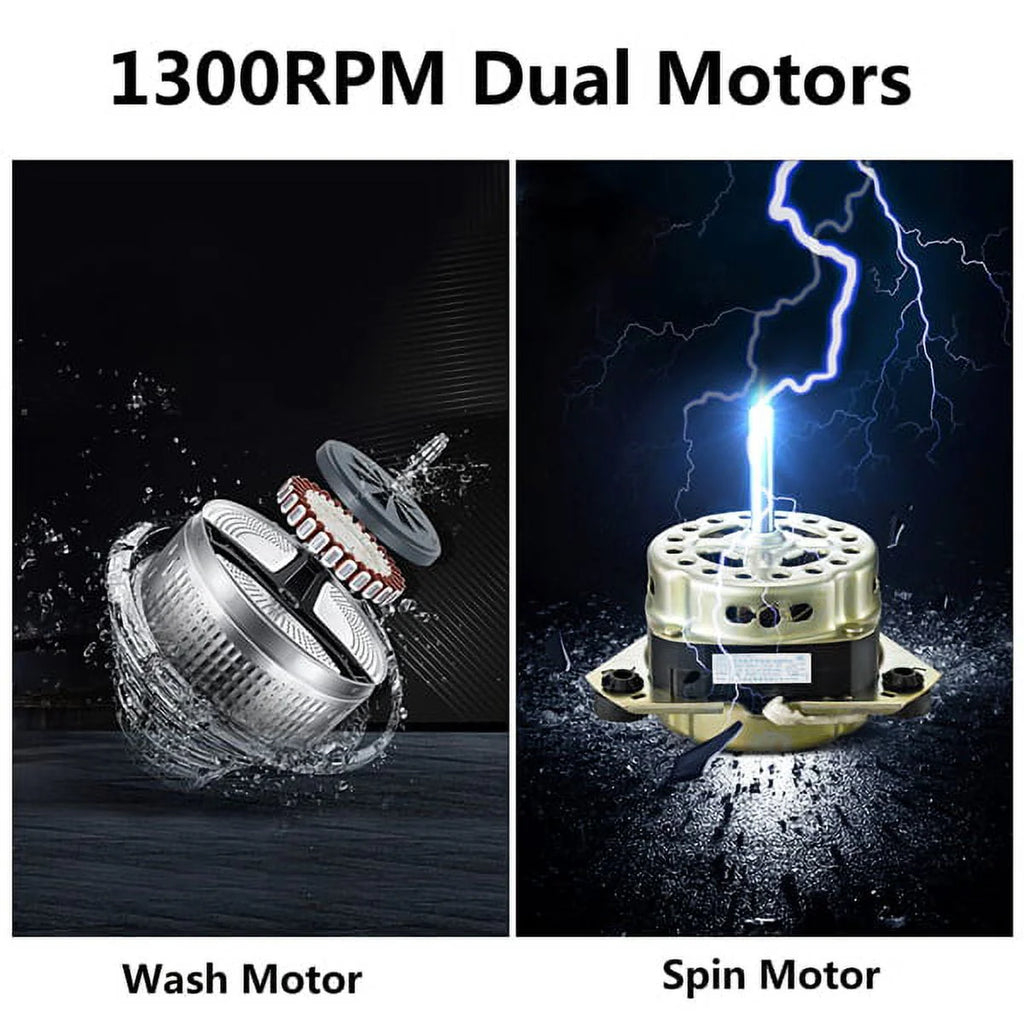 Portable 14.3lbs Semi-Automatic Washing Machine F15614