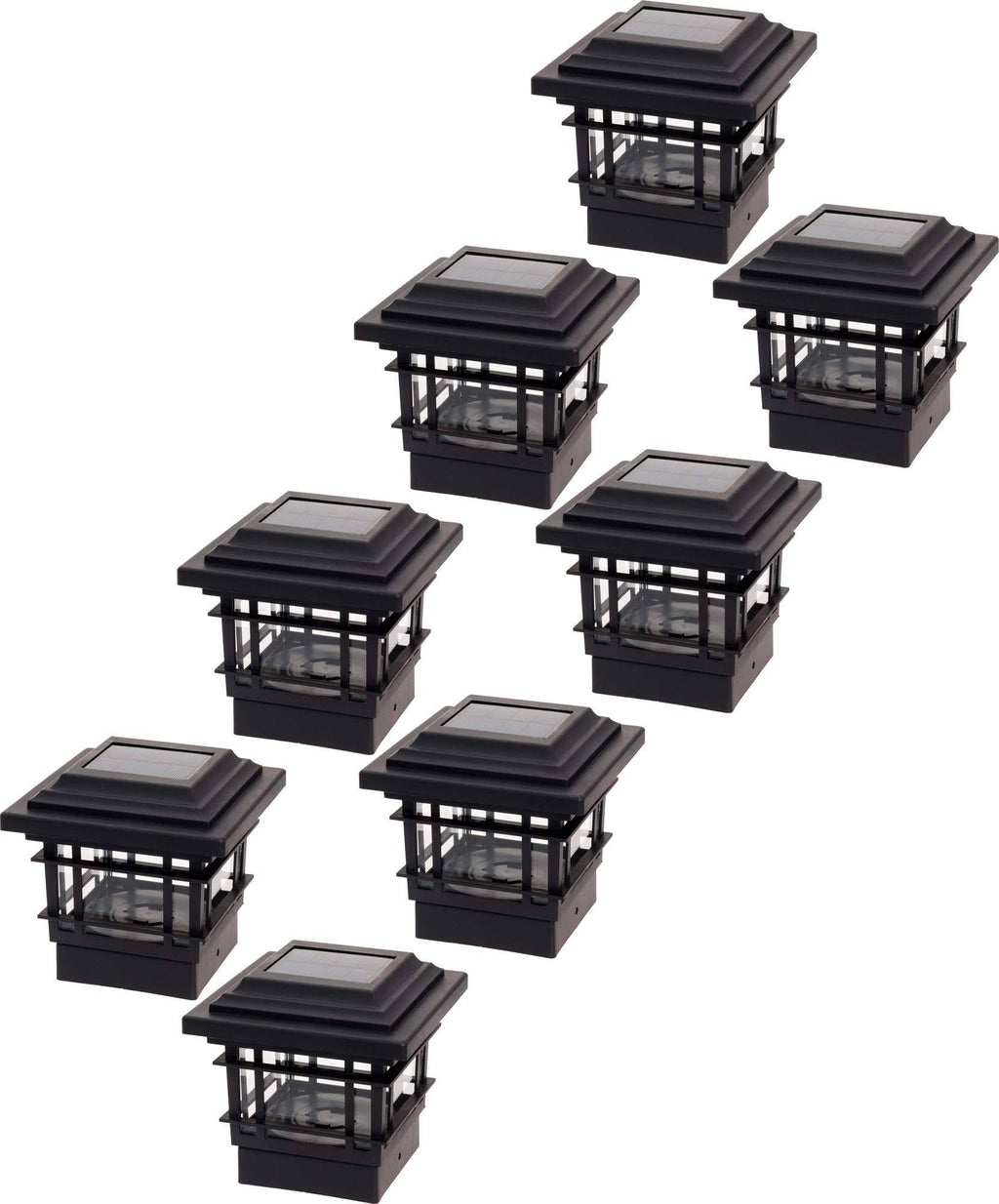 8 Pack Solar Post Cap Lights F6147