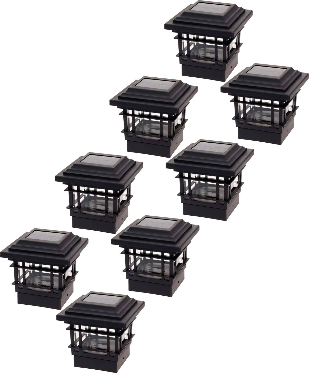 8 Pack Solar Post Cap Lights F6147