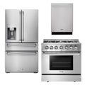 36 Propane Dual Fuel Range, Dishwasher, Refrigerator with Water and Ice Dispenser M340765