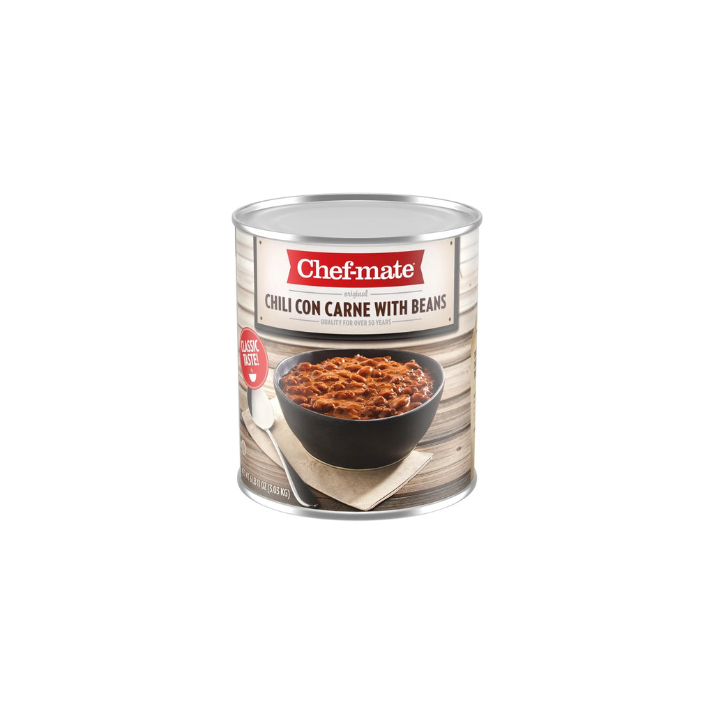 Beef Chili Canned Beans with Meat 6 lb 11 oz Pack of 24 W347198