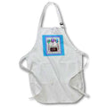 Black Full Length Apron with Pockets U51431