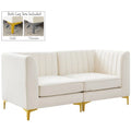 Cream Velvet Modular Sofa T70464