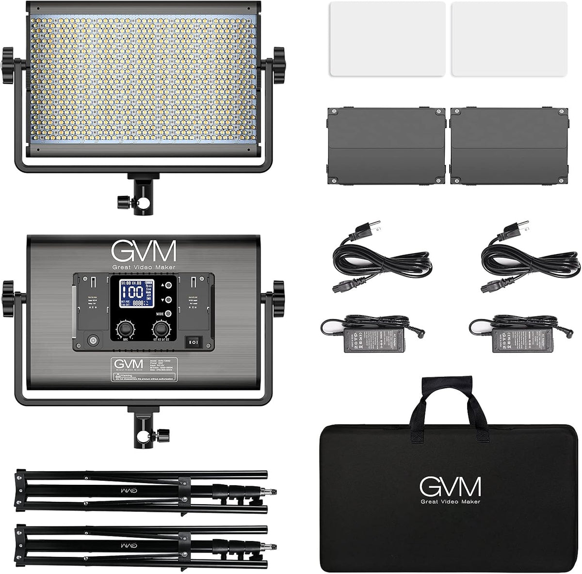 RGB LED Video Light 65W 2 Packs Aluminum Alloy U255427