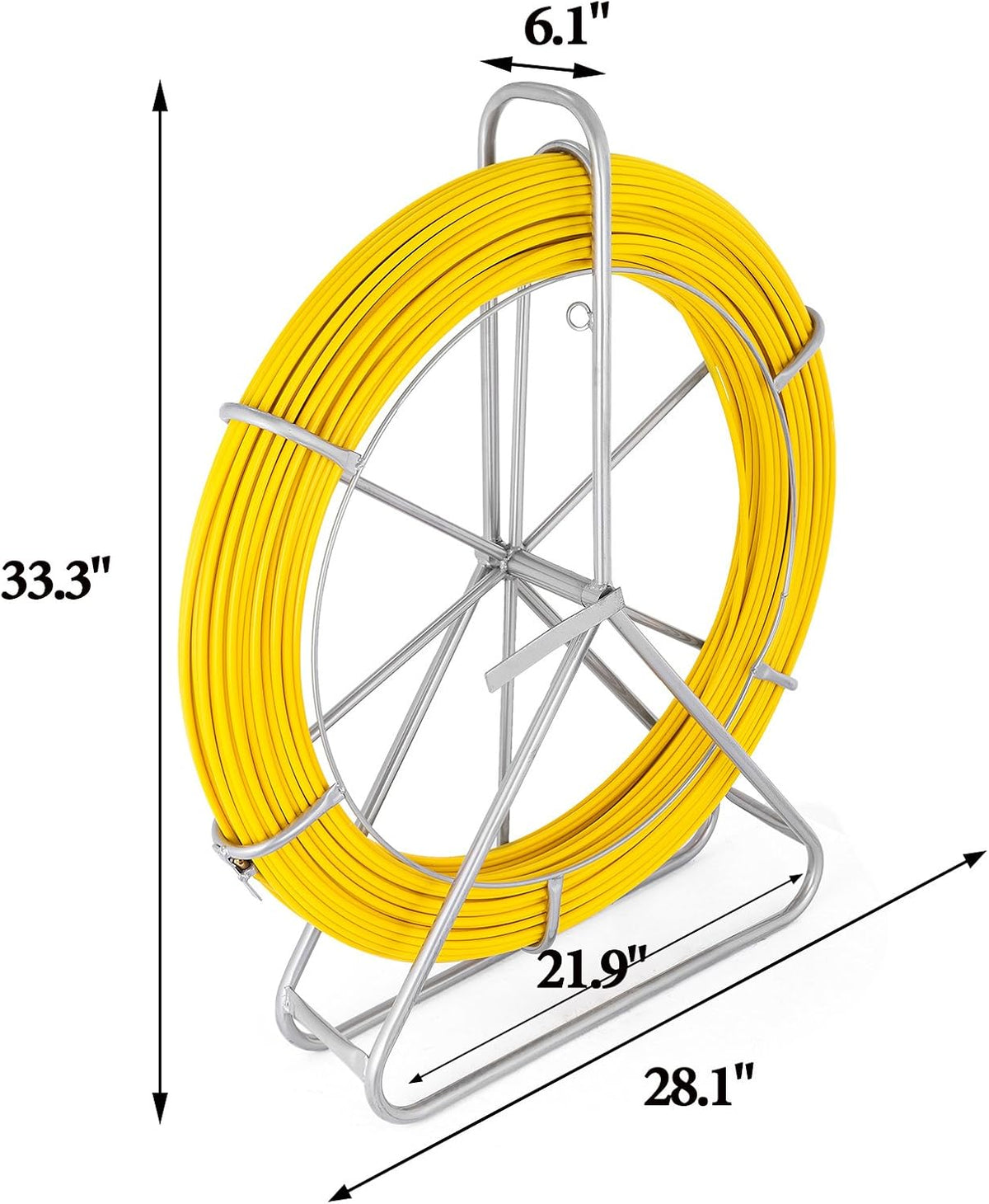 Fiberglass Fish Tape 656FT with Steel Reel Stand T918
