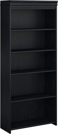 5 Shelf Antique White Bookcase T514