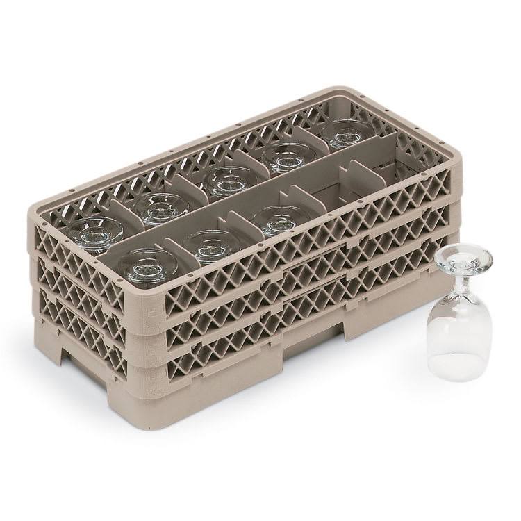 Beige 10 Compartment Half-Size Glass Rack F236883