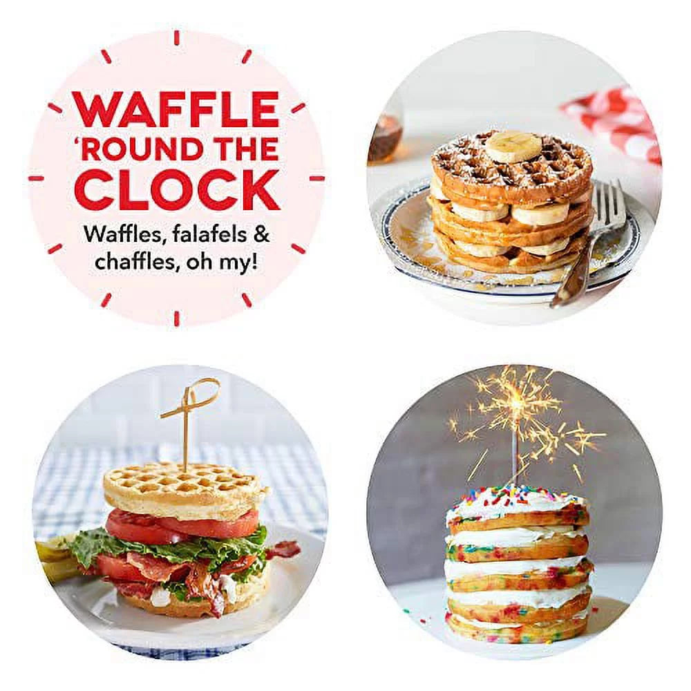 Mini Waffle Maker Machine, 4 Inch, White Rainbow A14400