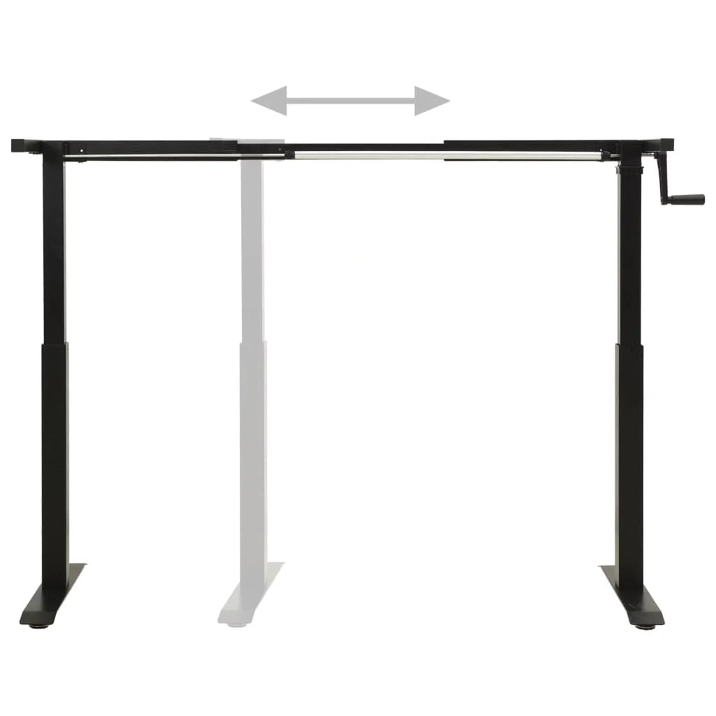 Manual Height Adjustable Standing Desk Frame Black T28881