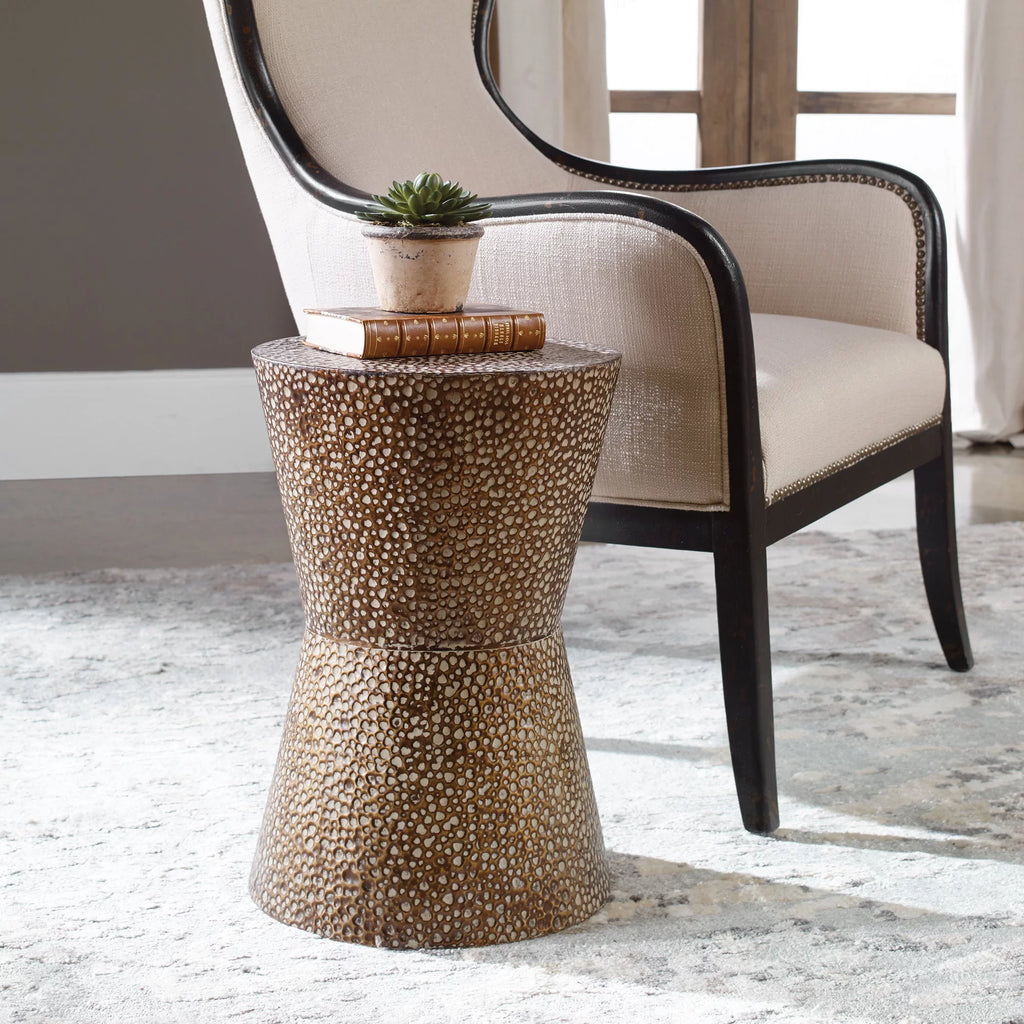 19.88 inch Drum Shaped Accent Table I92053
