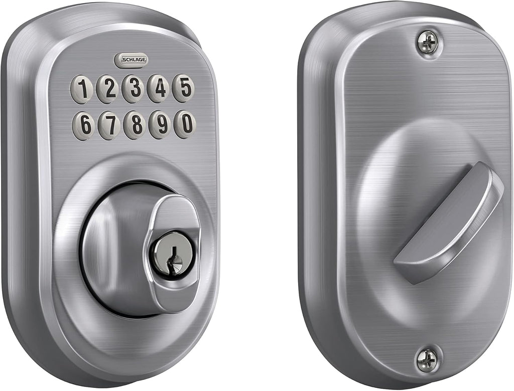 Keypad Deadbolt Electronic Keyless Entry Lock Bright Brass P315482