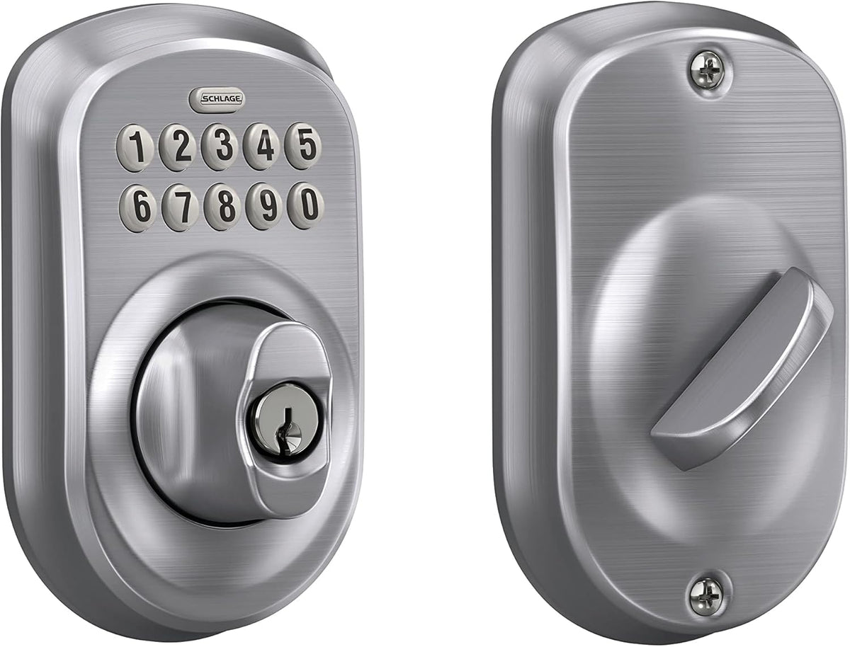 Keypad Deadbolt Electronic Keyless Entry Lock Bright Brass P315482