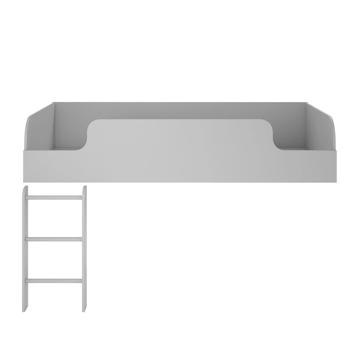 Gray Loft Bed with Ladder A28905
