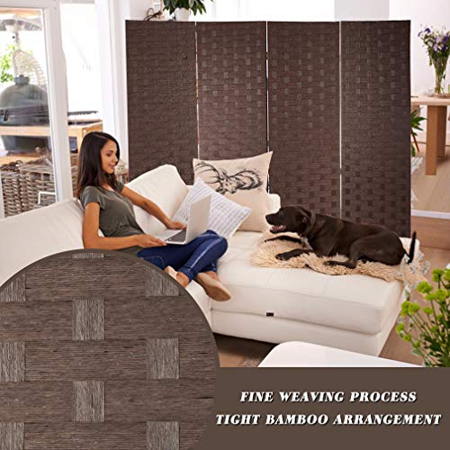 4 Panel Folding Wooden Room Divider F630957