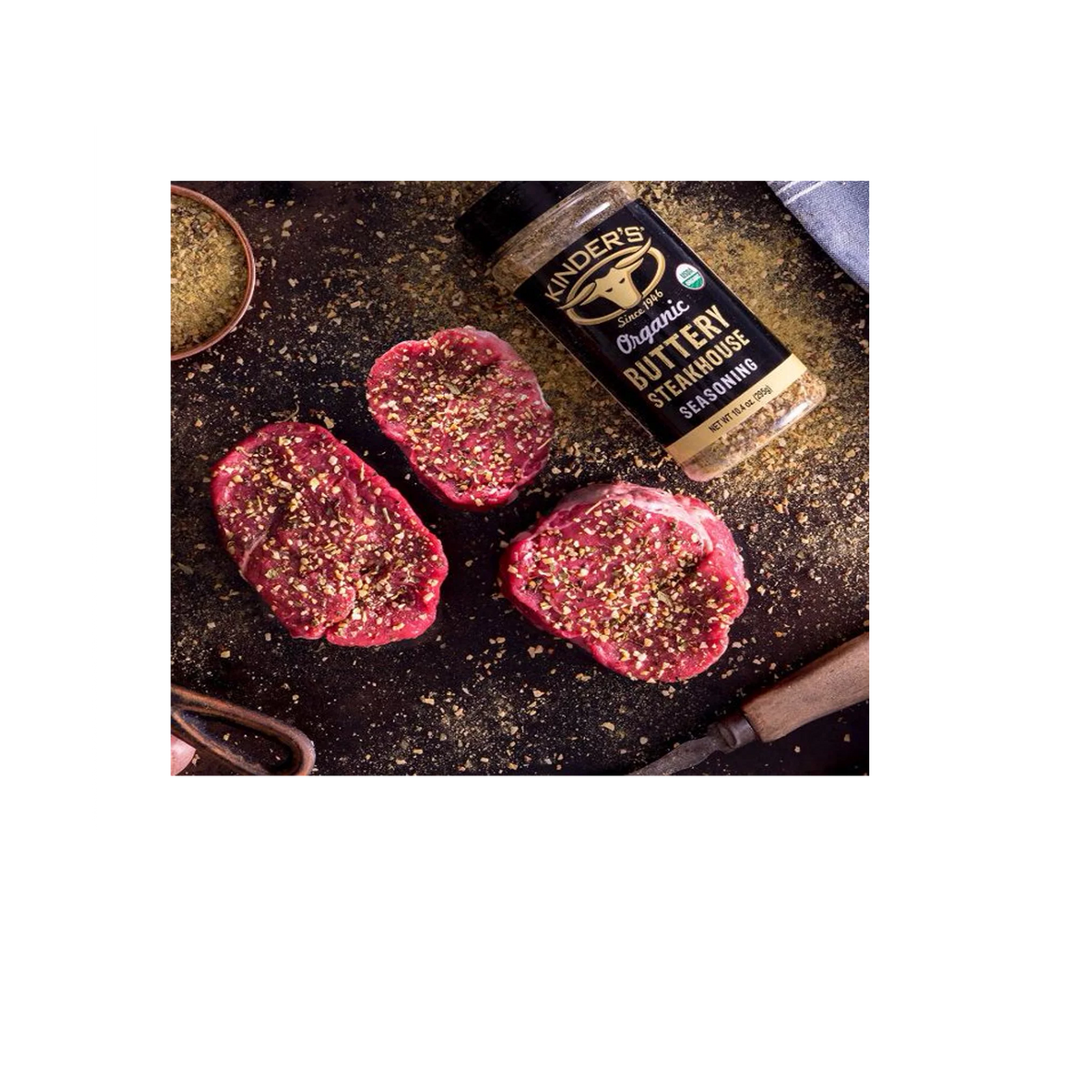 Organic Buttery Steakhouse Seasoning 10.4 oz 2 Pack Y222