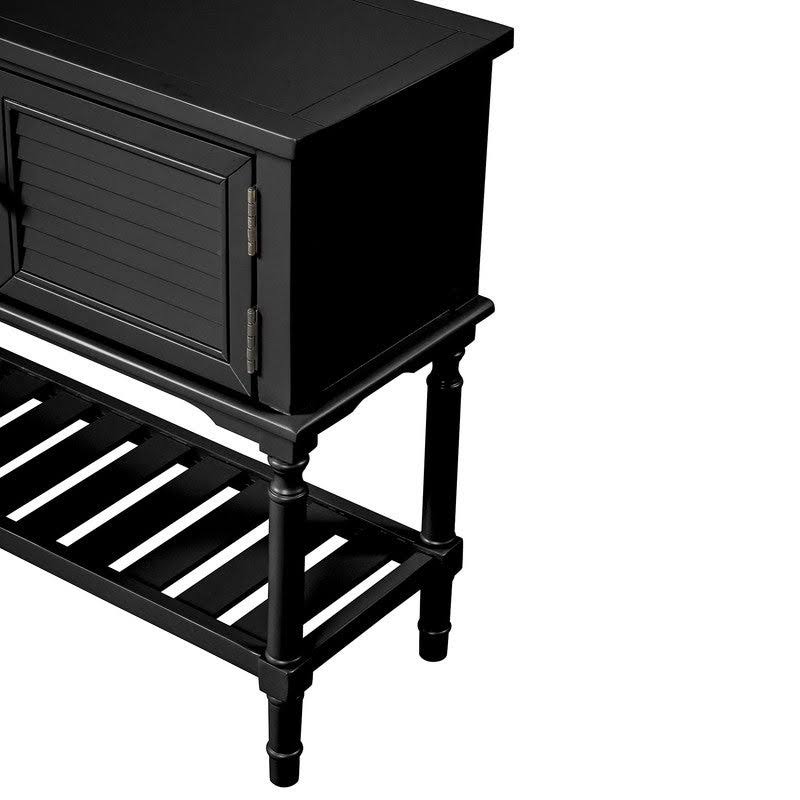 Modern Console Table with 2 Drawers, 2 Cabinets and 1 Shelf - Red U7603