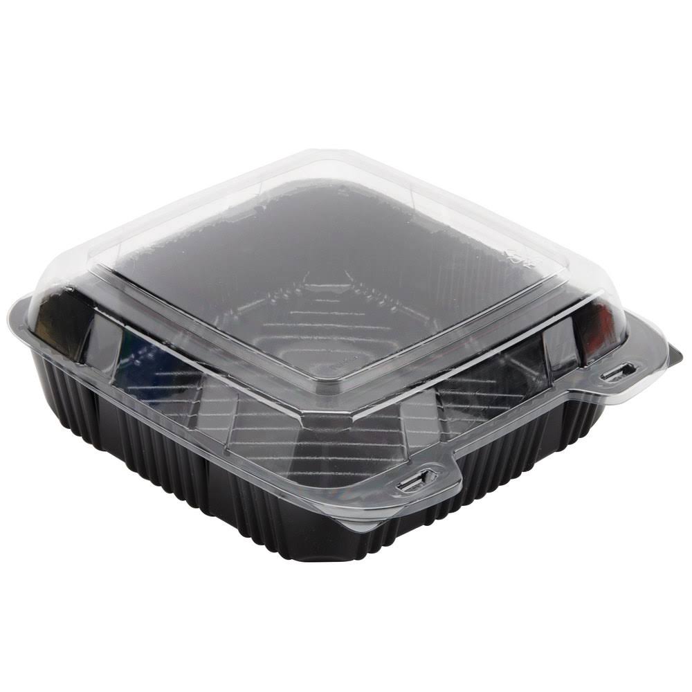 Black and Clear Hinged Take-Out Container 200/Case U664330