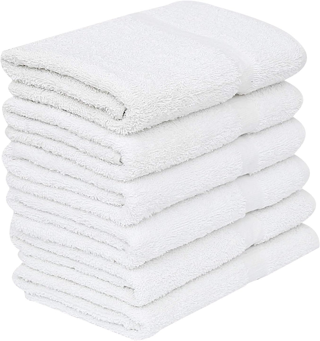 120 Pcs White Cotton Blend Bath Towel 24x48 Inch B578405