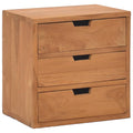 Teak Wood 3 Drawer Bedside Cabinet Y21298
