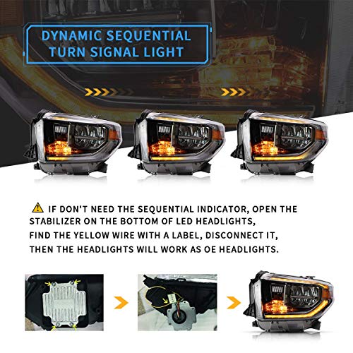 Projector Led Headlights with Sequential Turn Signal R9645
