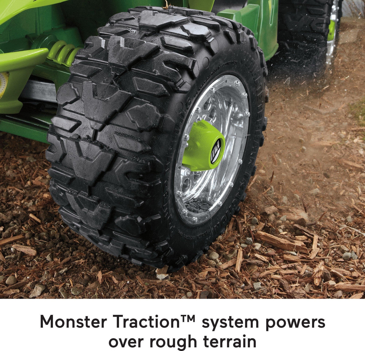 Green 12V Battery-Powered Ride-On Vehicle with Storage Area U957