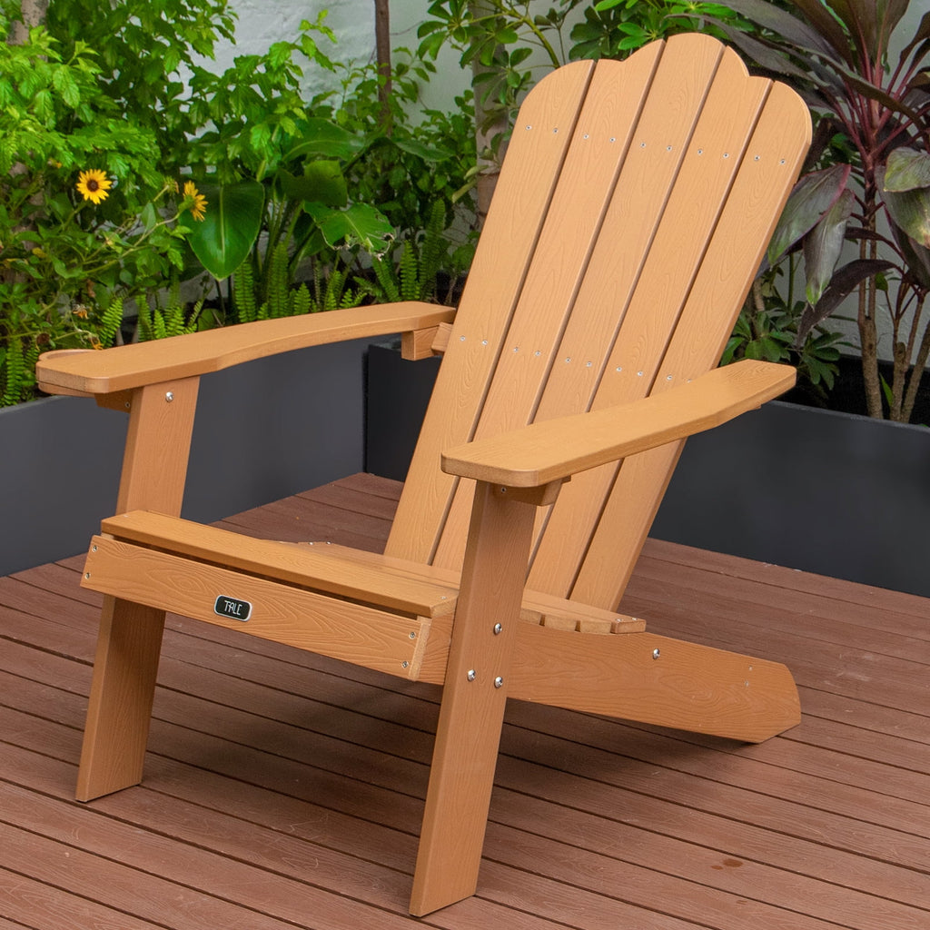 Brown Adirondack Chair with Cup Holder F132850