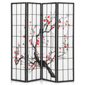 5.8 ft Tall 4 Panel Wood Room Divider B4943