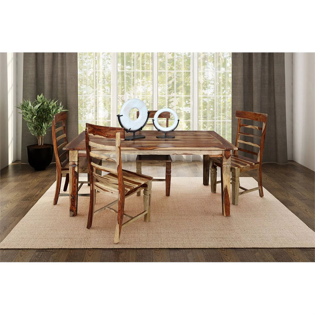Solid Sheesham Wood 72" Rectangular Dining Table A5889