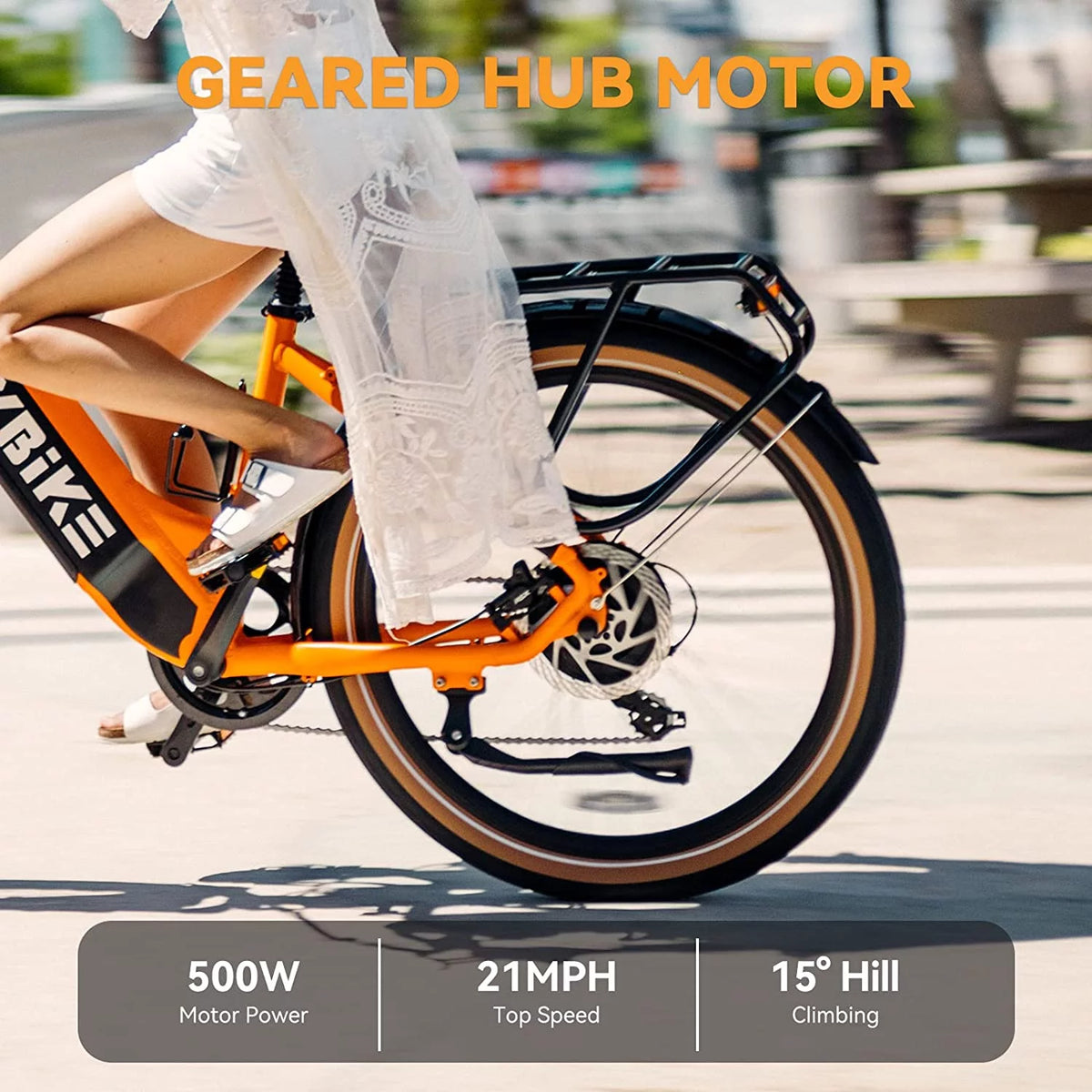 500W 26 Electric Hybrid Bike with 48V 15Ah Removable Battery, Black Z128