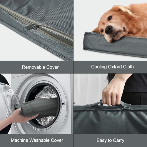 Extra Large Waterproof Egg Crate Foam Dog Bed with Removable Washable Cover F898