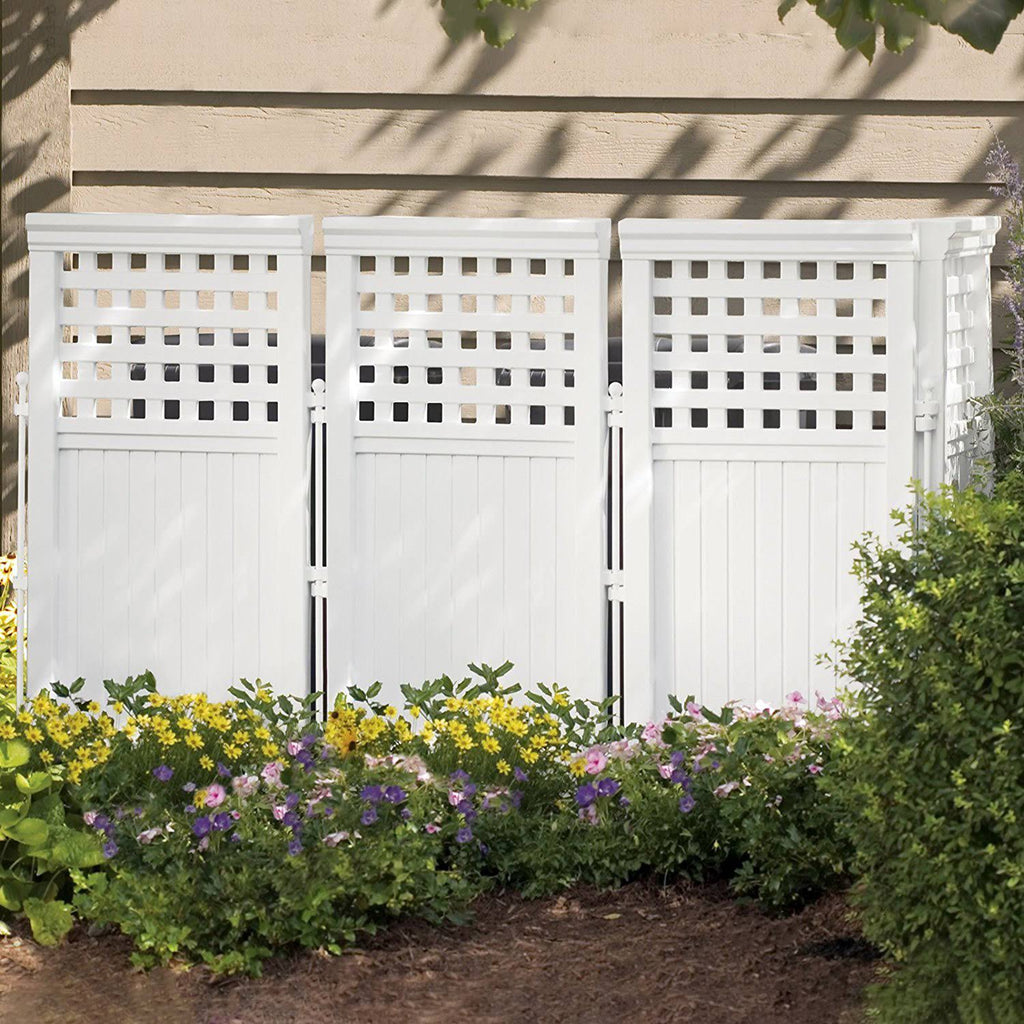 White 4 Panel Gated Fence 5 Pack T263