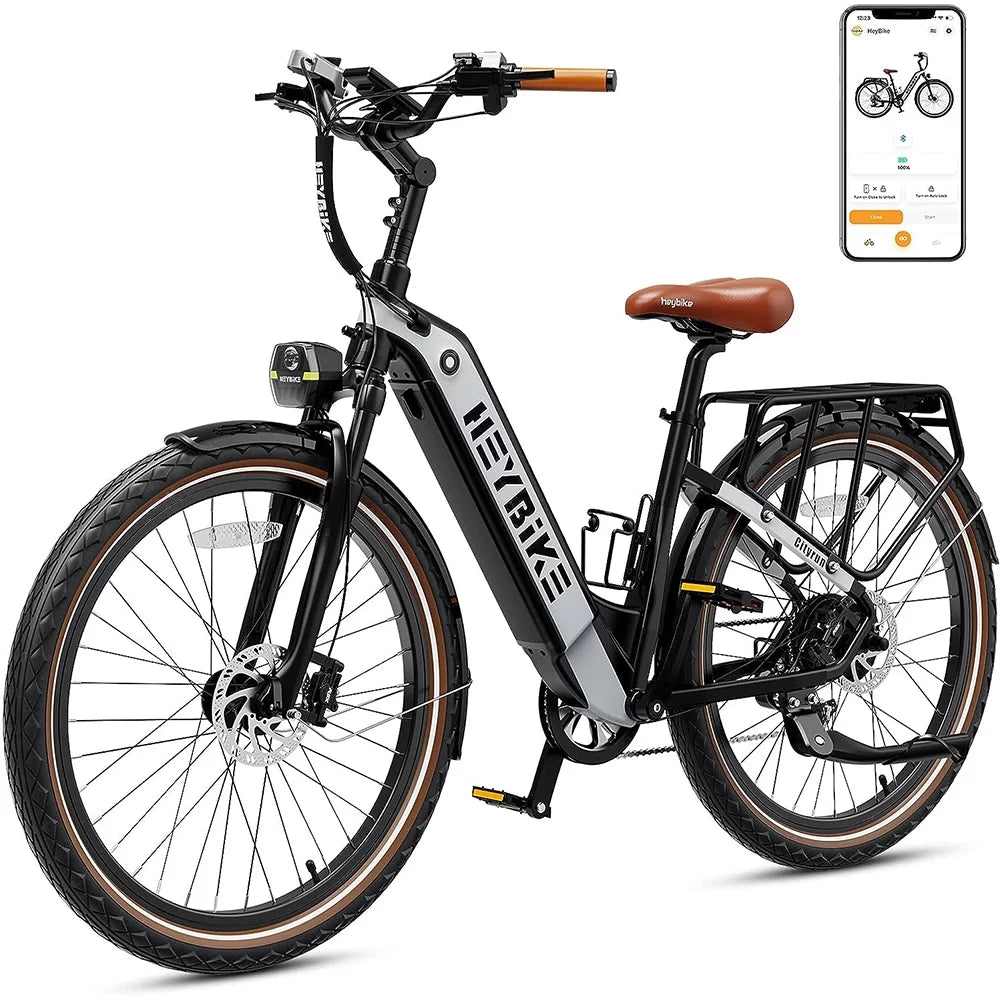 500W 26 Electric Hybrid Bike with 48V 15Ah Removable Battery, Black Z128