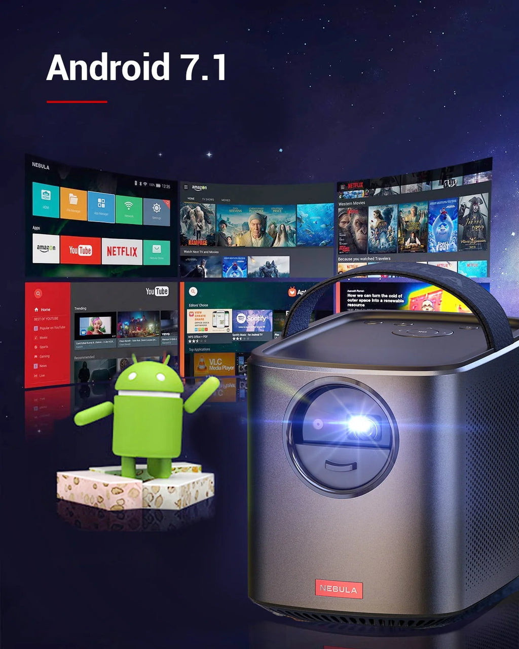 Portable Video Projector Wi-Fi 720P 500 ANSI Lumen Z94760