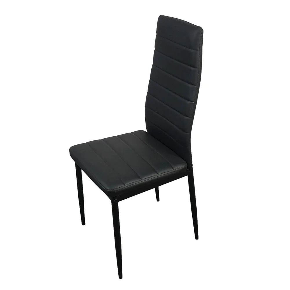 Black PU Leather Dining Chairs Set of 4 C65806
