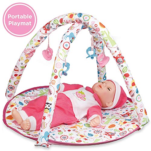 5-in-1 Baby Doll Stroller Nursery Playset with Play Mat, Playard, Carrier, and Travel Bag T925900