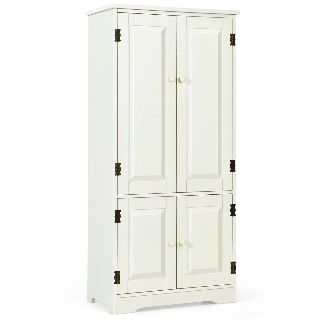 White 2-Door Accent Storage Cabinet with Adjustable Shelves H88184