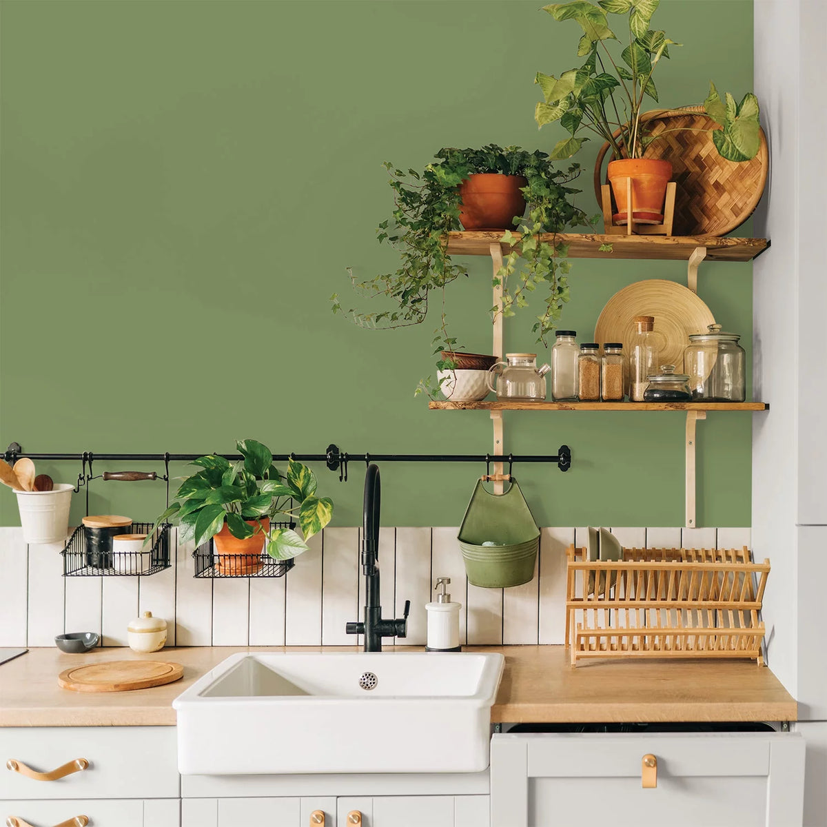 Interior Paint + Primer Green Eggshell 1 Gallon D653