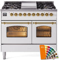 40 Dual Fuel Natural Gas Range with Brass Trim F412178