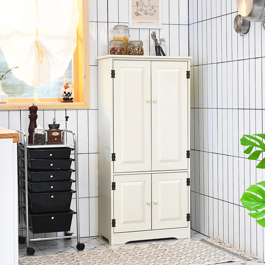 White 2-Door Accent Storage Cabinet with Adjustable Shelves H88184