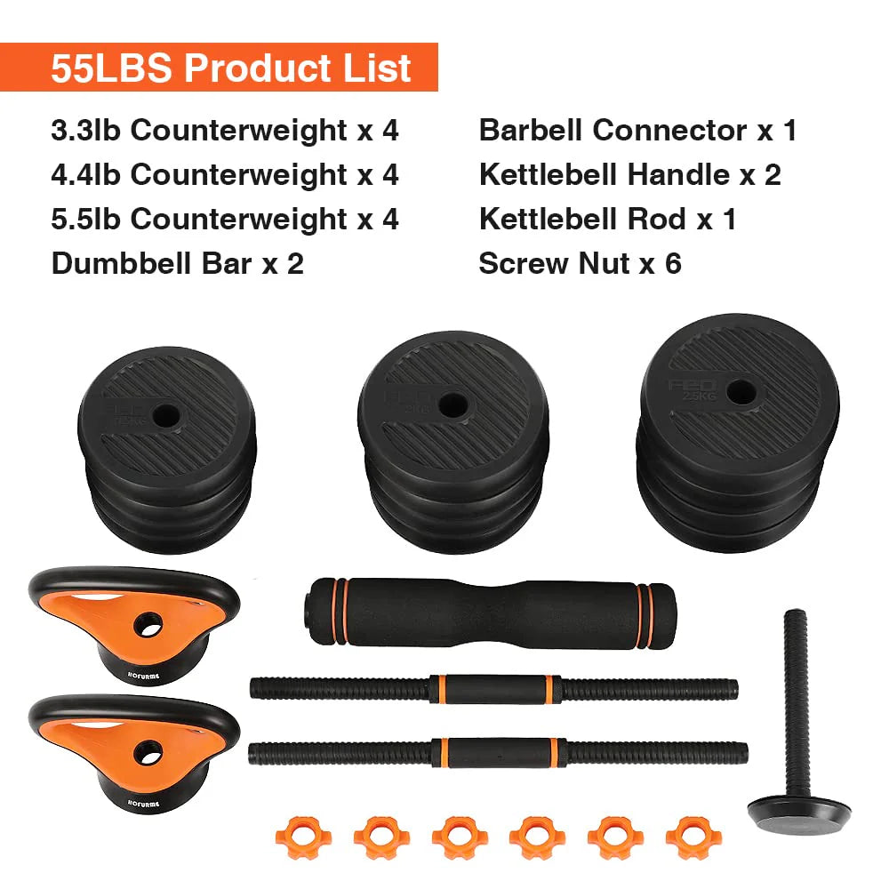 55lb Adjustable Dumbbell Set H489