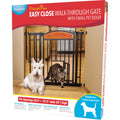 Black Metal Walk-Thru Pet Gate S462